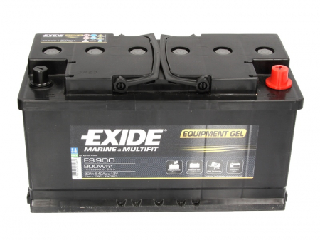 Baterie EXIDE 12V 80Ah GEL (R+ Borna standard) 350x175x190 B13 - flansa montare 10.5 mm Aplicatii duale [2]