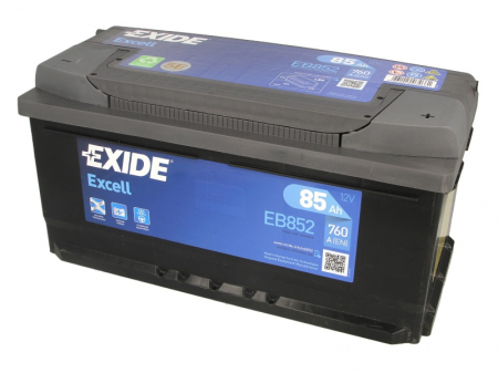 Electrice - Baterie EXIDE 12V 85Ah/760A EXCELL (R+ Borna standard) 352x175x175 B13 - flansa montare 10.5 mm 
