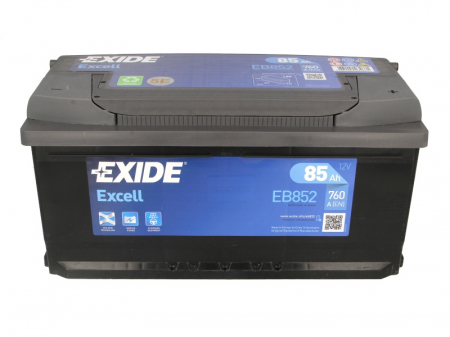 Baterie EXIDE 12V 85Ah/760A EXCELL (R+ Borna standard) 352x175x175 B13 - flansa montare 10.5 mm  [2]