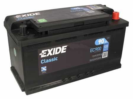 Baterie EXIDE 12V 90Ah/720A CLASSIC (R+ Borna standard) 353x175x190 B13 - flansa montare 10.5 mm  [1]
