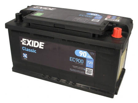 Electrice - Baterie EXIDE 12V 90Ah/720A CLASSIC (R+ Borna standard) 353x175x190 B13 - flansa montare 10.5 mm 