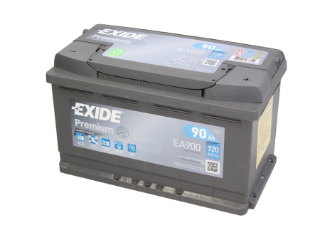 Electrice - Baterie EXIDE 12V 90Ah/720A PREMIUM (R+ Borna standard) 315x175x190 B01 - flansa montare 10.5 mm (Pornire)