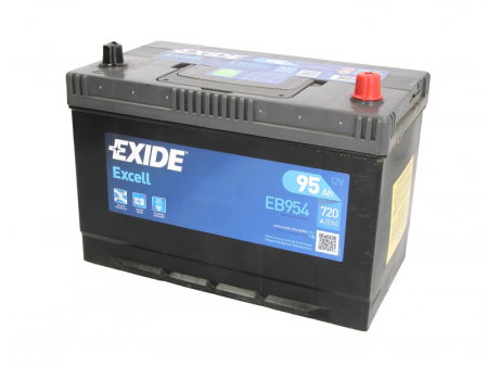 Electrice - Baterie EXIDE 12V 95Ah/720A EXCELL (R+ Borna standard) 306x173x222 B01 - flansa montare 10.5 mm 