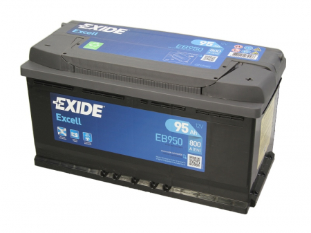 Electrice - Baterie EXIDE 12V 95Ah/800A EXCELL (R+ Borna standard) 352x175x190 B13 - flansa montare 10.5 mm 