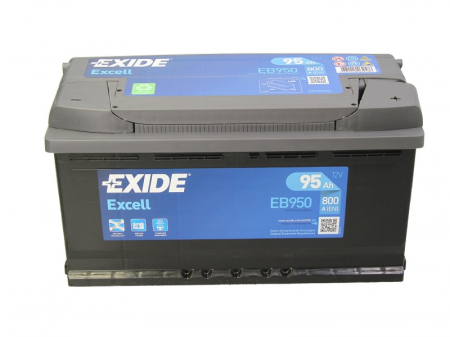 Baterie EXIDE 12V 95Ah/800A EXCELL (R+ Borna standard) 352x175x190 B13 - flansa montare 10.5 mm  [2]