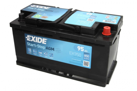 Electrice - Baterie EXIDE 12V 95Ah/850A START&STOP AGM (R+ Borna standard) 353x175x190 B13 - flansa montare 10.5 mm 