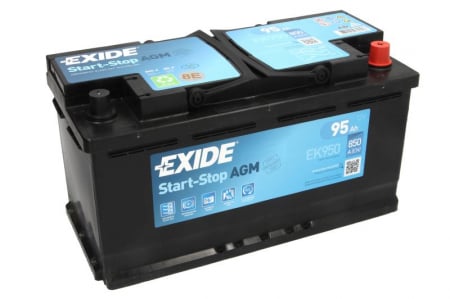 Baterie EXIDE 12V 95Ah/850A START&STOP AGM (R+ Borna standard) 353x175x190 B13 - flansa montare 10.5 mm  [1]