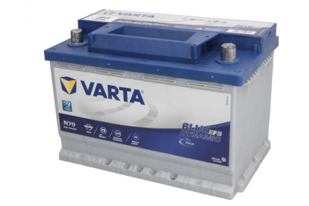 Electrice - Baterie VARTA 12V 70Ah/760A START&STOP EFB (R+ Borna standard) 278x175x190 B13 - flansa montare 10.5 mm (Pornire)