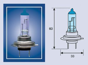 Electrice - Bec auto auto cu halogen H7 12V 55W PX26D albastru Light