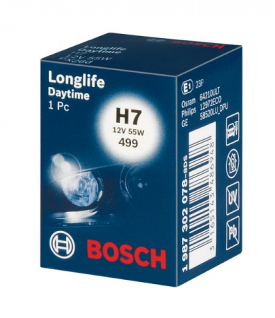 Electrice - Bec auto auto cu halogen H7 12V 55W PX26D pana la 2x viata mai lunga Longlife Daytime