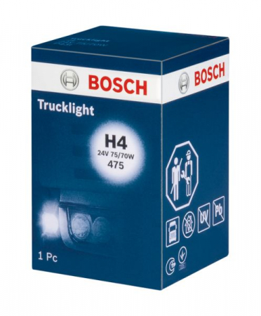 Electrice - Bec auto auto cu halogen pentru far  H4 24V 75/70W P43T-38 Camion