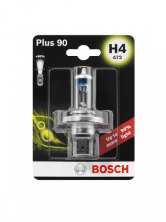 Electrice - Bec auto blister pachet 1 bucata H4 12V 60/55W P43T-38 pana la 90% luminozitate mare Plus 90%