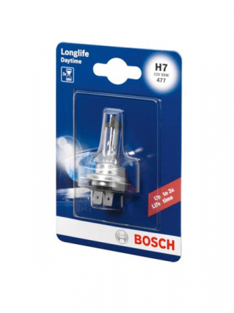 Electrice - Bec auto blister pachet 1 bucata H7 12V 55W PX26D pana la 2x viata mai lunga Longlife Daytime