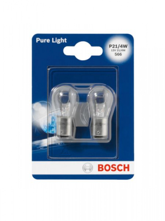 Electrice - Bec auto blister pachet 2 bucati P21/4W 12V 4/21W BAZ15D  Pure Light