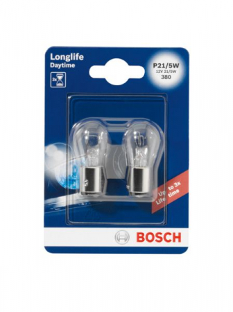Electrice - Bec auto blister pachet 2 bucati P21/5W 12V 5/21W BAY15D  Longlife Daytime