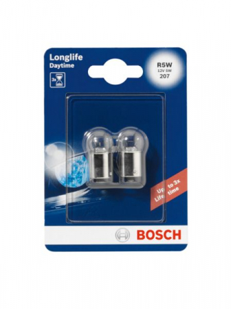 Electrice - Bec auto blister pachet 2 bucati R5W 12V 5W BA15S  Longlife Daytime
