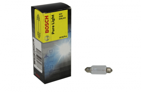 Electrice - Bec auto cutie 10 bucati C15W 12V 15W SV8,5-8 Pure Light