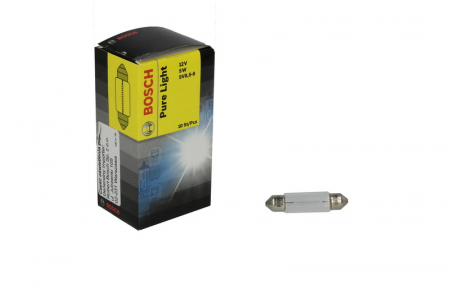 Electrice - Bec auto cutie 10 bucati C5W 12V 5W SV8,5-8 tubular Pure Light