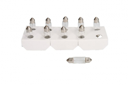 Electrice - Bec auto cutie 10 bucati C5W 24V 5W SV8,5-8 tubular Standard