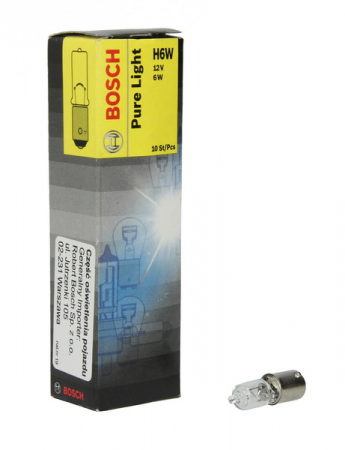 Electrice - Bec auto cutie 10 bucati H6W 12V 6W BAX9S Pure Light