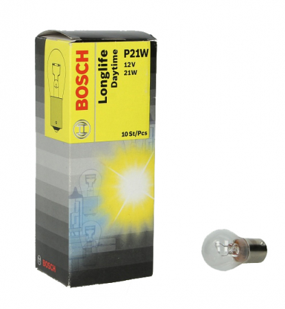 Electrice - Bec auto cutie 10 bucati P21W 12V 21W BA15S ; pana la 2x viata mai lunga Longlife Daytime