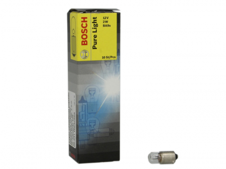 Electrice - Bec auto cutie 10 bucati T2W 12V 2W BA9S  Pure Light