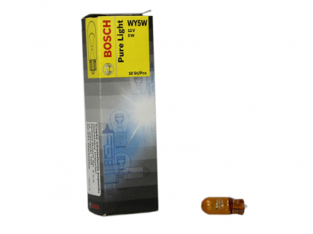 Electrice - Bec auto cutie 10 bucati WY5W 12V 5W W2,1X9,5D Pure Light