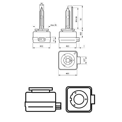 Electrice - Bec auto D1S 35W PK32D-2  xenon albVision gen2, alb 5000K