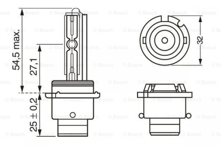 Electrice - Bec auto D2S 35W P32D-2 Gigalight, albastru 4400K