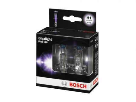 Electrice - Bec auto set 2 bucati H1 12V 55W P14,5S pana la 120% luminozitate mare Gigalight Plus 120%