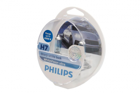 Electrice - Bec auto set 2 bucati H7 12V 55W PX26D albVision Ultra, alb 4200K