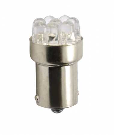 Becuri auto - Becuri cu LED-uri - 2buc / Standard / Ba15s, R5W 12V 12x FLUX LED 5mm