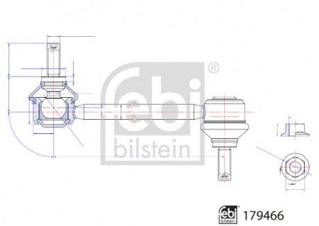 Brat/bieleta suspensie, stabilizator fata stanga/dreapta 270mm potrivit TESLA MODEL X Electric 09.15- [2]