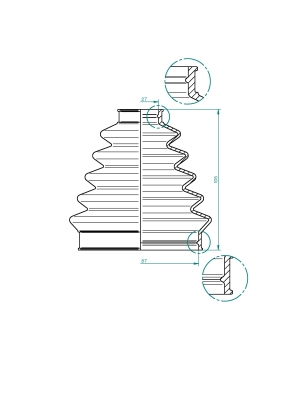 Burduf planetara exterior (fi: 27/84) (Lungime 105) MERCEDES M (W163), SPRINTER 2-T (901, 902), SPRINTER 3-T (903), SPRINTER 4-T (904); VOLVO S40 I, S60 I, S60 II, S70, S80 I, S80 II 1.0-Electric dupa [1]