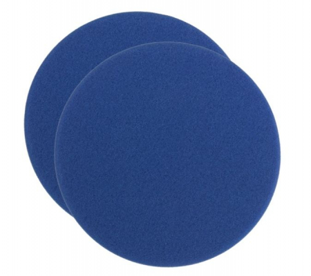 Echipamente - Burete abraziv lustruire SPONGE BLUE ULTRA FINE 140 / 25 MM - 2 PC, tip: moale, diametru: 125/140 mm, grosime: 25 mm, culoare: albastru, suporturi de montare: cârlig și buclă, 2 buc