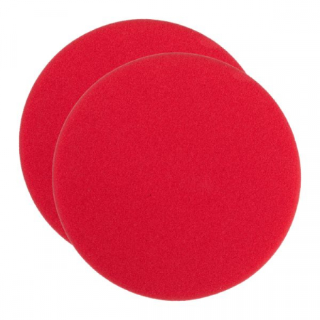 Burete abraziv lustruire SPONGE RED COARSE 160 / 20 MM - 2 PC, tip: tare, diametru: 150/160 mm, grosime: 20 mm, culoare: rosu, suporturi de montare: cârlig și buclă, 2 buc [1]