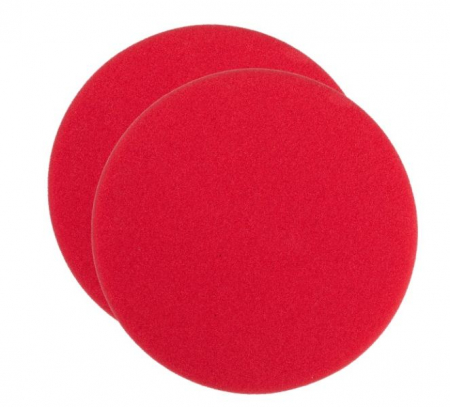 Echipamente - Burete abraziv lustruire SPONGE RED COARSE 160 / 20 MM - 2 PC, tip: tare, diametru: 150/160 mm, grosime: 20 mm, culoare: rosu, suporturi de montare: cârlig și buclă, 2 buc