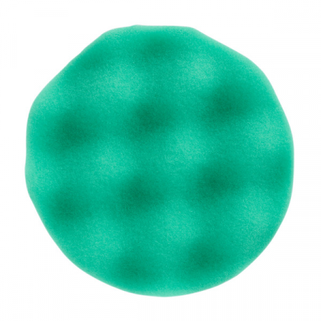 Echipamente - Burete abraziv lustruire, vârf: ondulat, diametru: 75 mm, culoare: green, velcro, 4 buc