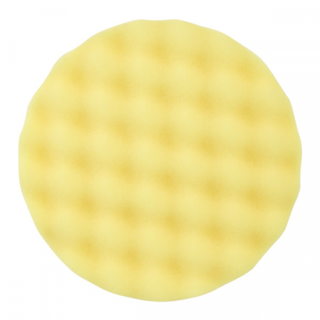 Echipamente - Burete abraziv lustruire, vârf: ondulat, super moale, diametru: 150 mm, culoare: galben, velcro, 2 buc