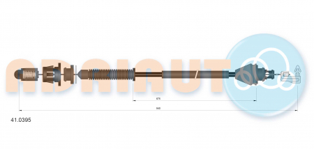 Cablu acceleratie (Lungime 938mm/475mm) RENAULT CLIO II, KANGOO, KANGOO EXPRESS 1.4/1.6 dupa 1997 [1]