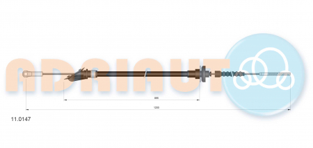 Cablu ambreiaj (1200mm/895mm) potrivit CITROEN C25; FIAT DUCATO, TALENTO; PEUGEOT J5 1.8-2.5D 09.81-07.94 [1]