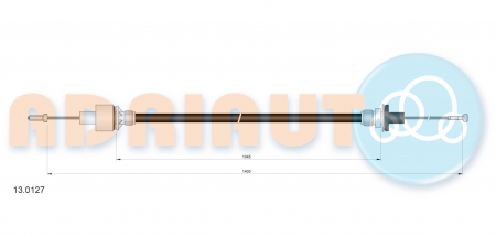 Cablu ambreiaj (1405mm/1045mm) potrivit FORD SCORPIO I, SIERRA, SIERRA I 2.3D/2.5D 08.82-02.92 [1]