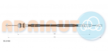 Cablu ambreiaj (1815mm/1655mm) potrivit VW LT 28-35 I, LT 40-55 I 2.4/2.4D 12.78-06.96 [1]