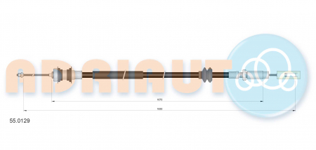 Cablu ambreiaj (1830mm/1670mm) potrivit VW LT 28-35 I, LT 40-55 I 2.4/2.4D 12.78-09.93 [1]