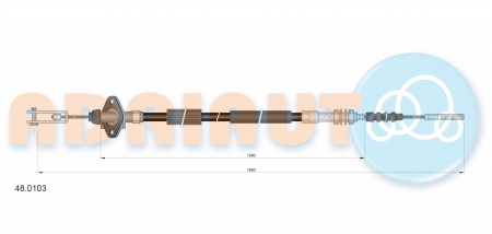 Cablu ambreiaj (1880mm/1590mm) potrivit SUZUKI SAMURAI, SJ413 1.3 09.84-12.04 [1]