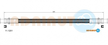 Cablu ambreiaj (225mm/220mm) potrivit FIAT FIORINO, FIORINO/MINIVAN 1.6/1.7D 05.88-05.01 [1]
