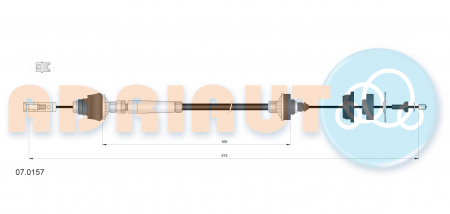 Cablu ambreiaj (615mm/355mm) potrivit CITROEN XSARA, XSARA/HATCHBACK, XSARA/KOMBI 1.4/1.4LPG/1.6 04.97-08.05 [1]