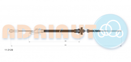 Cablu ambreiaj (625mm/325mm) potrivit FIAT UNO 0.9-1.5 01.83-10.95 [1]