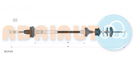 Cablu ambreiaj (675mm/385mm) potrivit PEUGEOT 206 1.1-2.0D 08.98- [1]