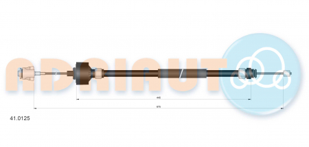 Cablu ambreiaj (675mm/445mm) potrivit RENAULT ESPACE I 2.0/2.2 07.84-12.92 [1]